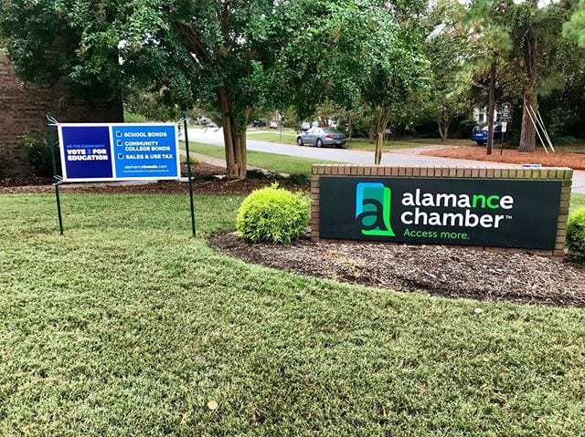 Vote 3 for Education! The Alamance Chamber is proudly supporting the education bonds and sales tax increase. To learn more, follow @vote3foreducation or visit www.alamancebonds.com.