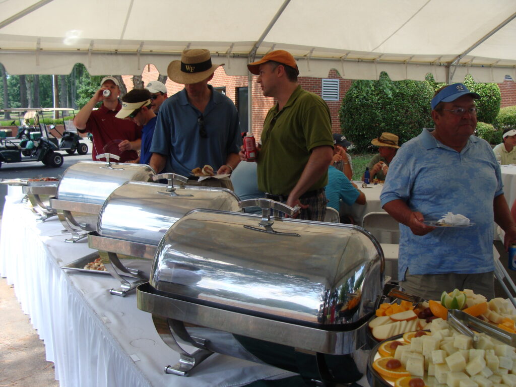 A full-scale buffet for the hungry golfers and other attendees.